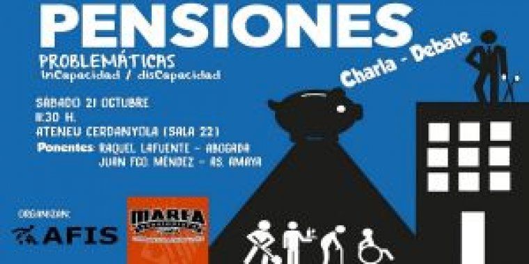 Es farà aquesta xerrada-debat sobre les pensions.