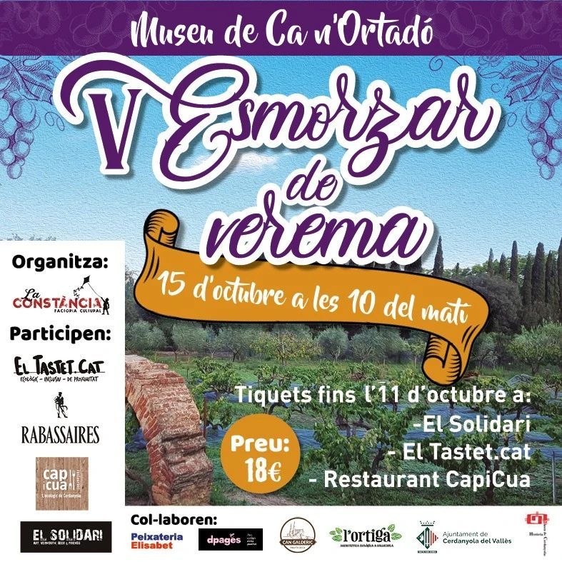 Cartell de l'Esmorzar de verema