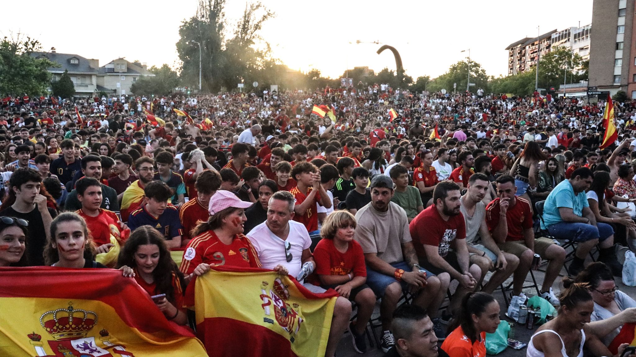 Celebració del triomf d'Espanya. FOTO: Marc Mata 