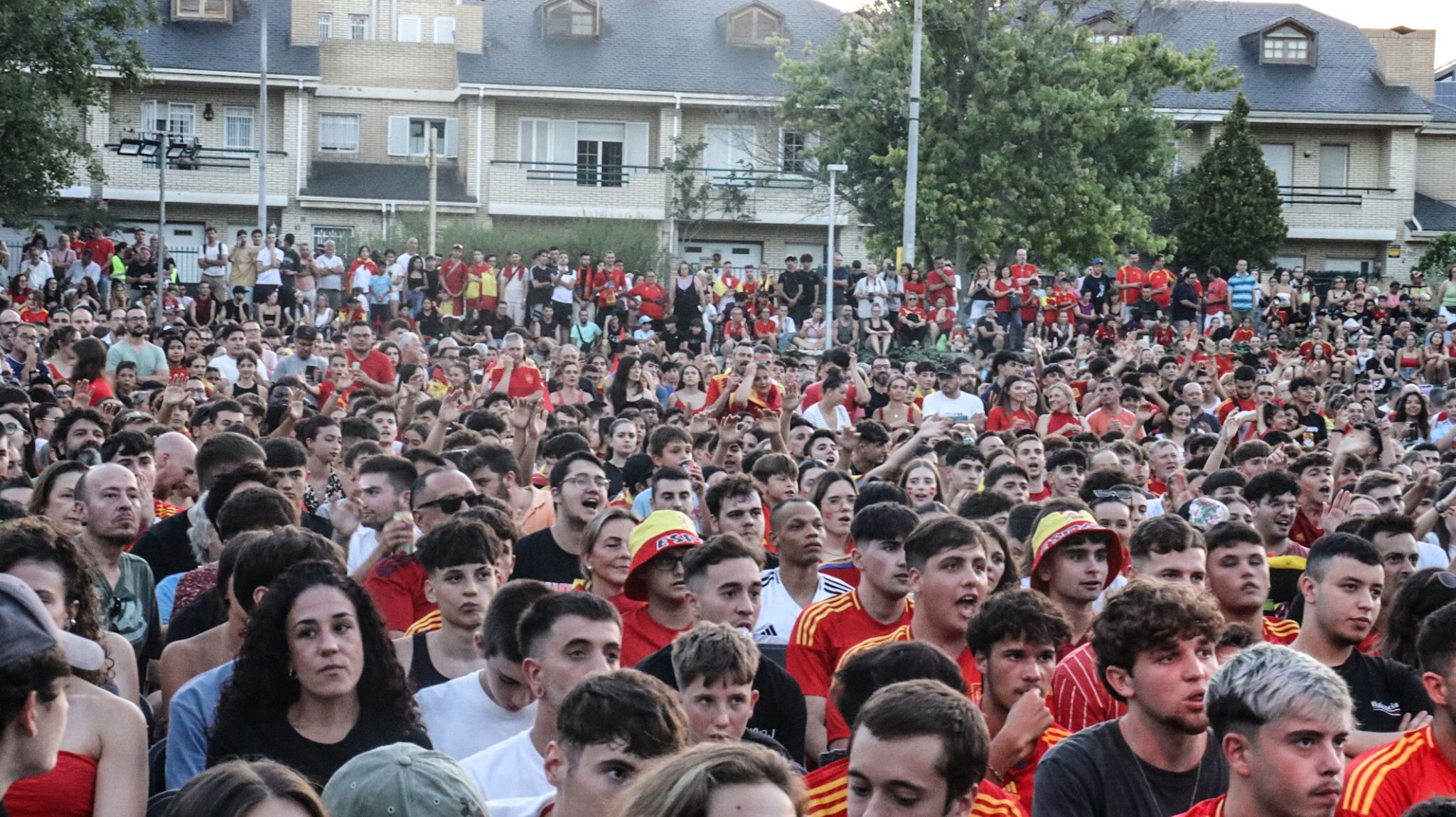 Celebració del triomf d'Espanya. FOTO: Marc Mata