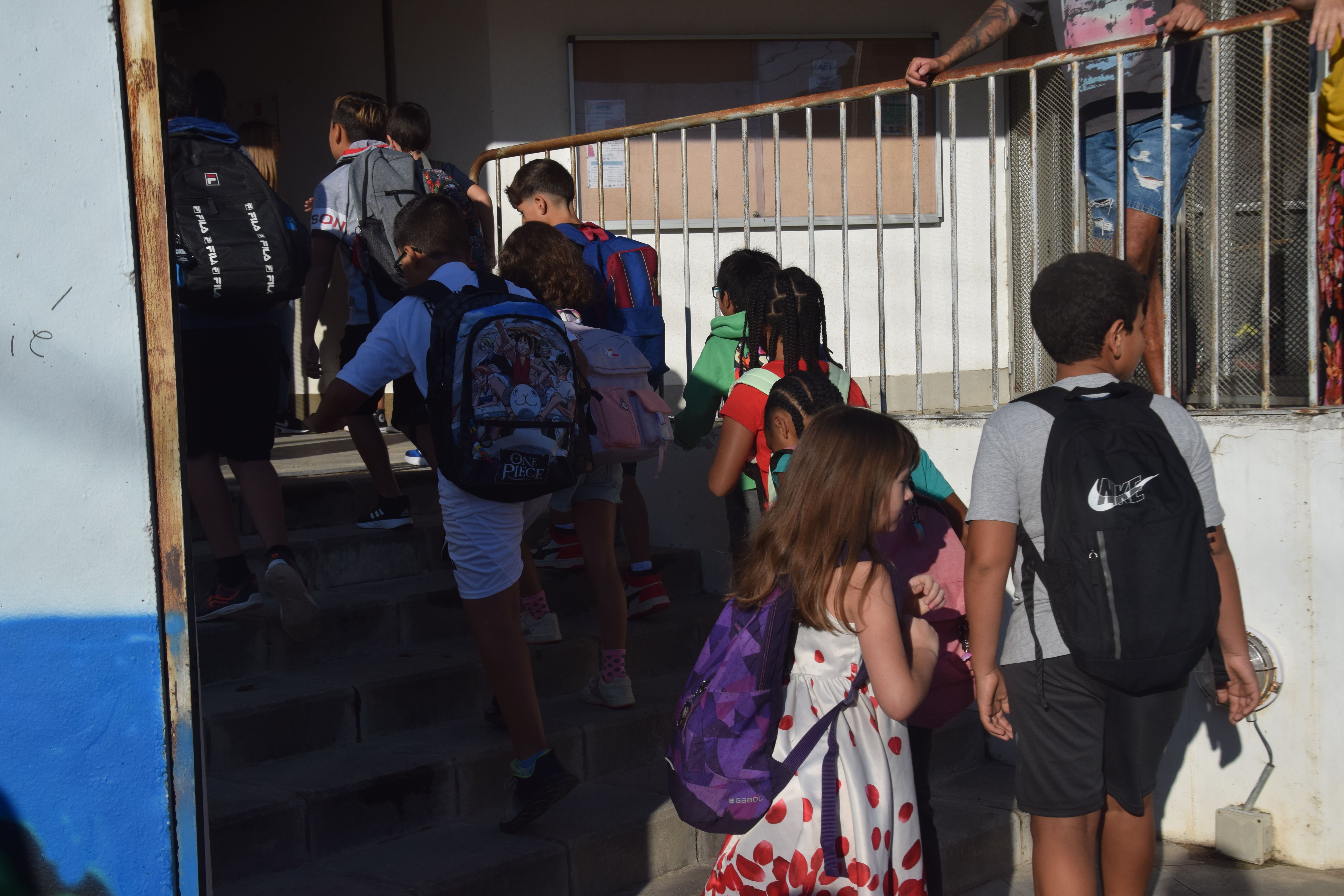 Primer dia a l'Escola Sant Martí. FOTO: Marc Mata