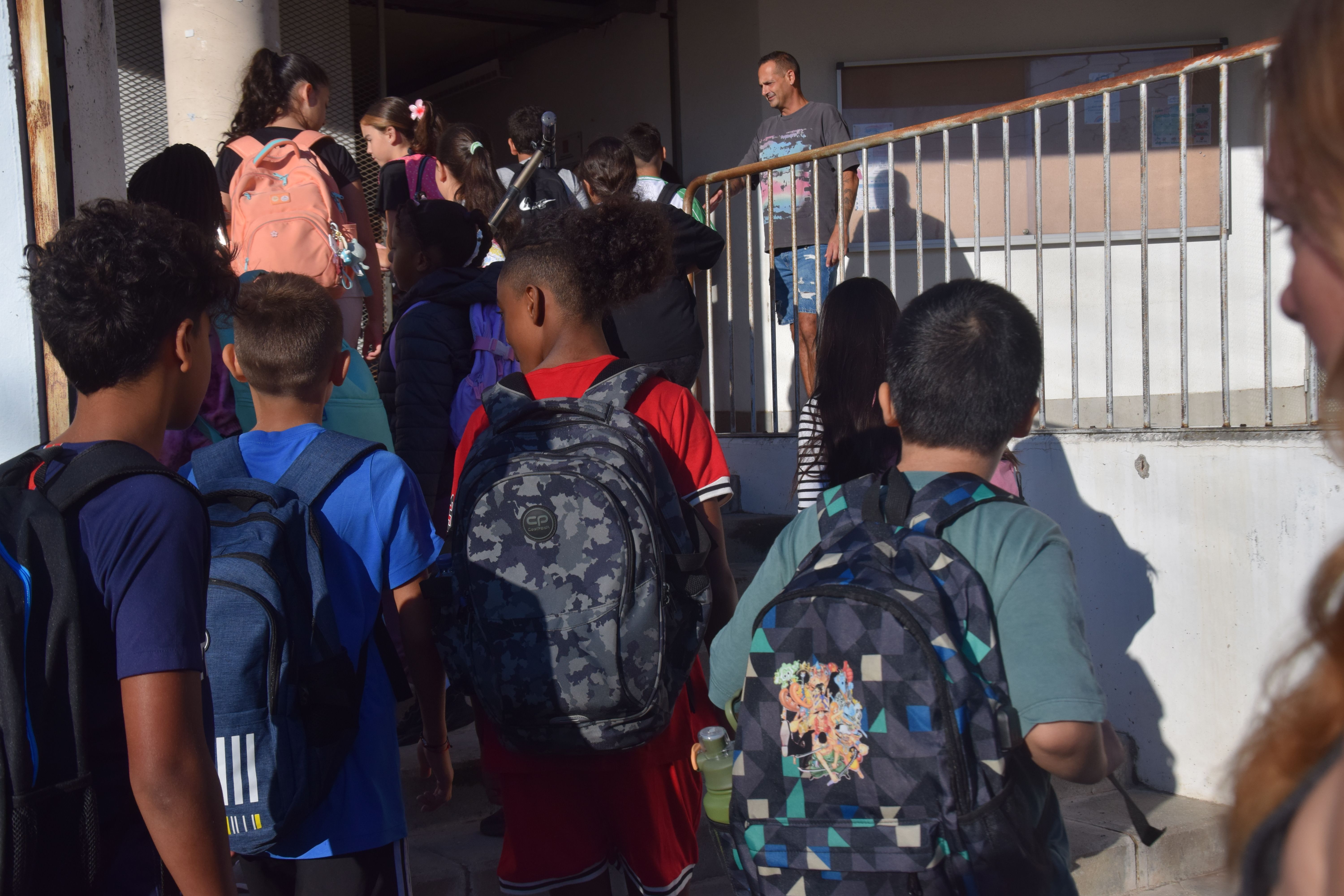 Primer dia a l'Escola Sant Martí. FOTO: Marc Mata