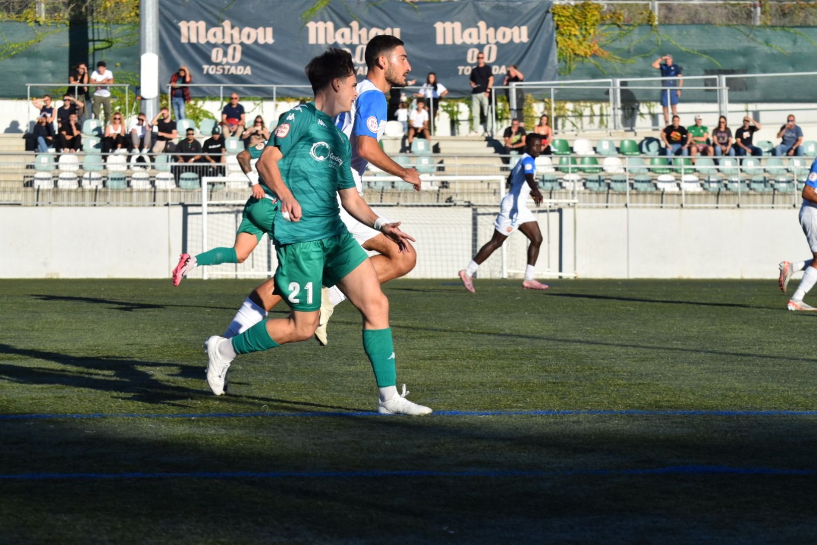 El Cerdanyola FC perd per la mínima davant l'Escala FC. FOTO: Marc Mata