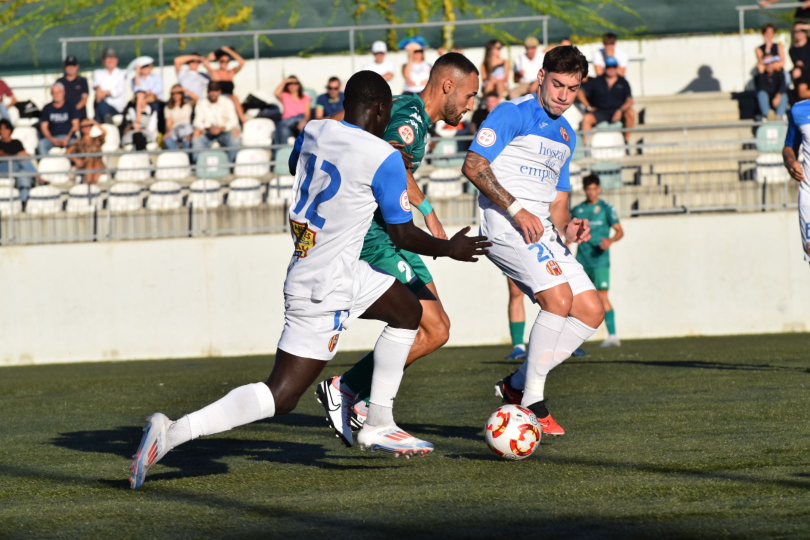 El Cerdanyola FC perd per la mínima davant l'Escala FC. FOTO: Marc Mata