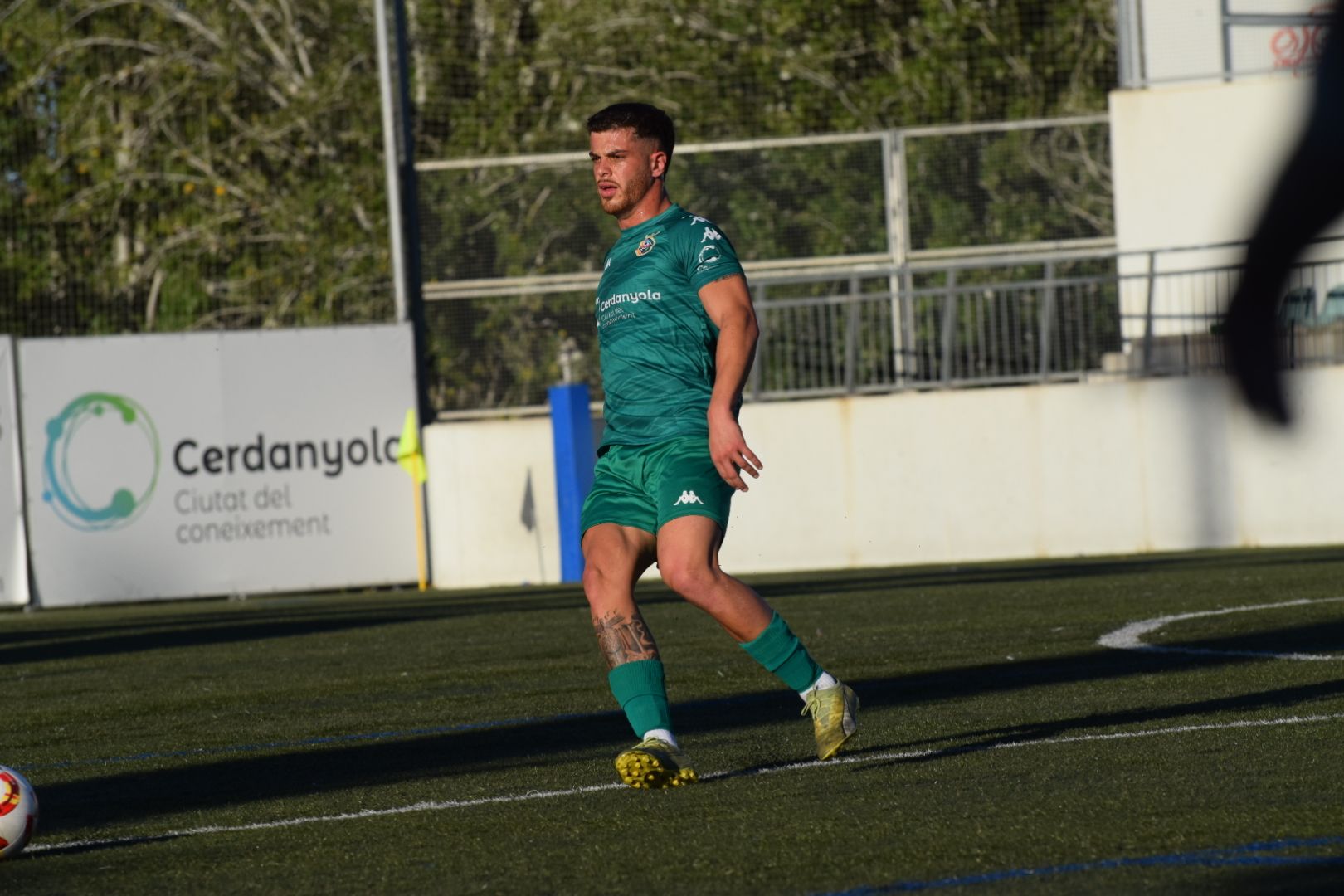 El Cerdanyola FC perd per la mínima davant l'Escala FC. FOTO: Marc Mata