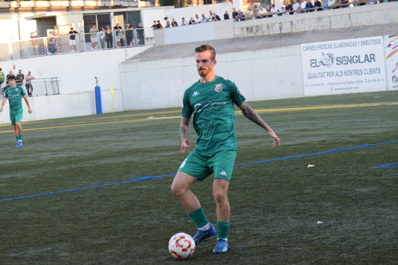 El Cerdanyola FC perd per la mínima davant l'Escala FC. FOTO: Marc Mata