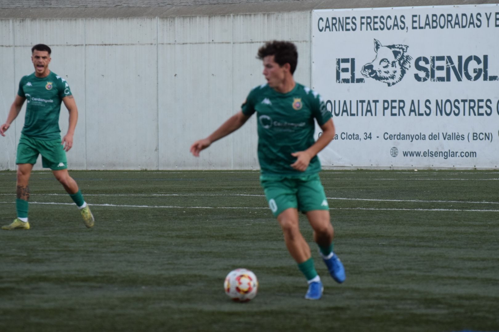 El Cerdanyola FC perd per la mínima davant l'Escala FC. FOTO: Marc Mata