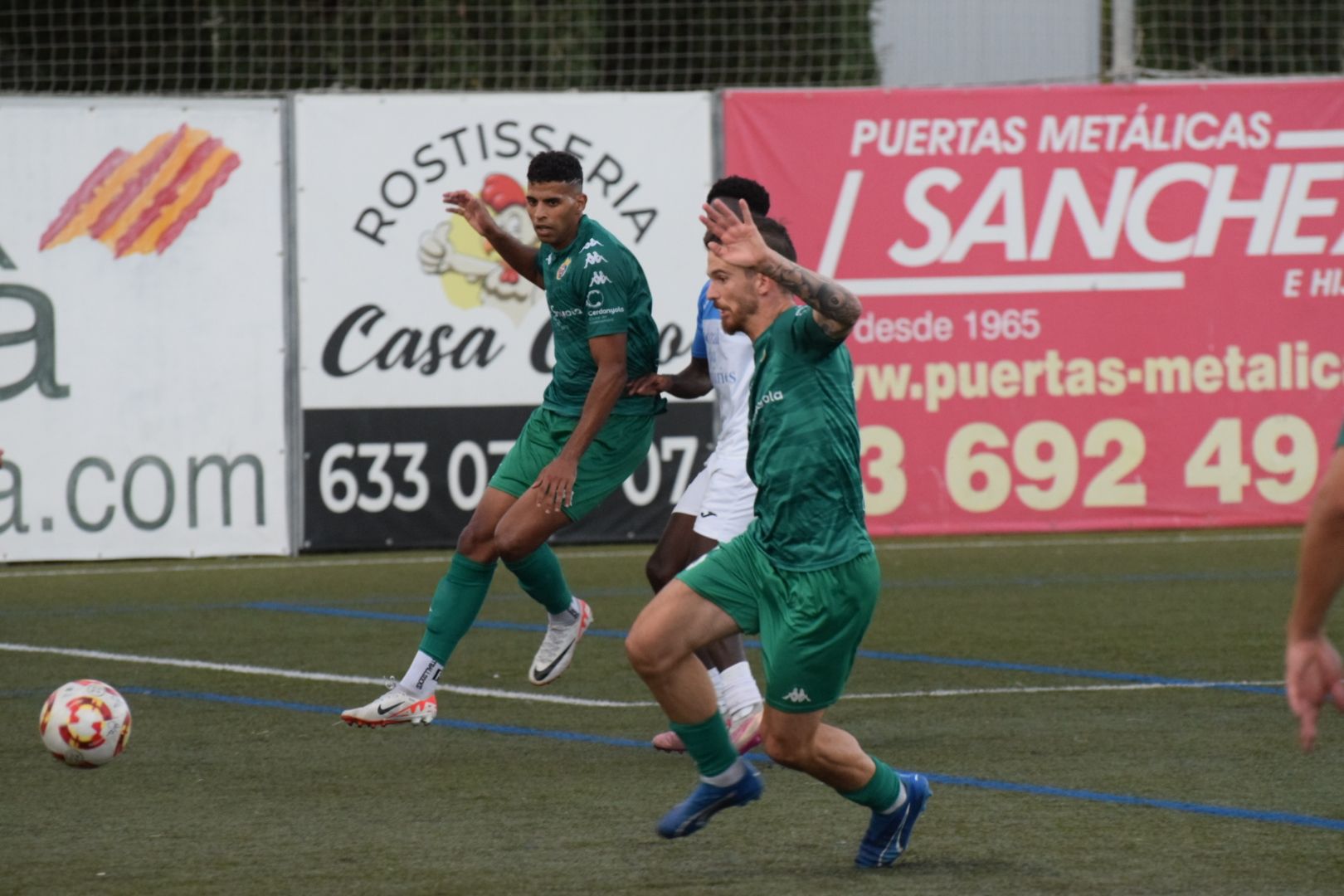 El Cerdanyola FC perd per la mínima davant l'Escala FC. FOTO: Marc Mata