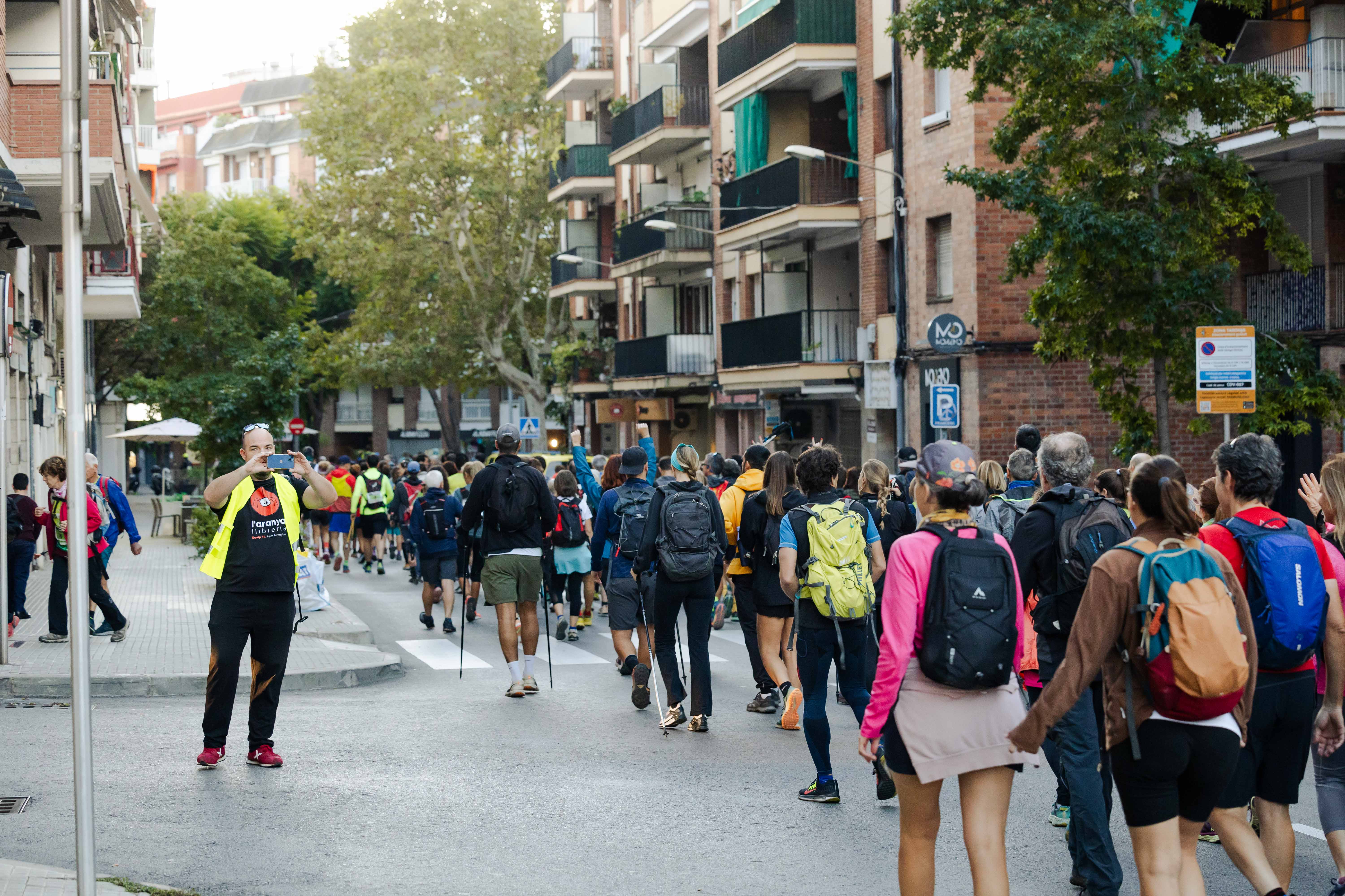 El tret de sortida va ser a les 8h d'aquest dissabte, a Can Xarau. FOTO: Arnau Padilla