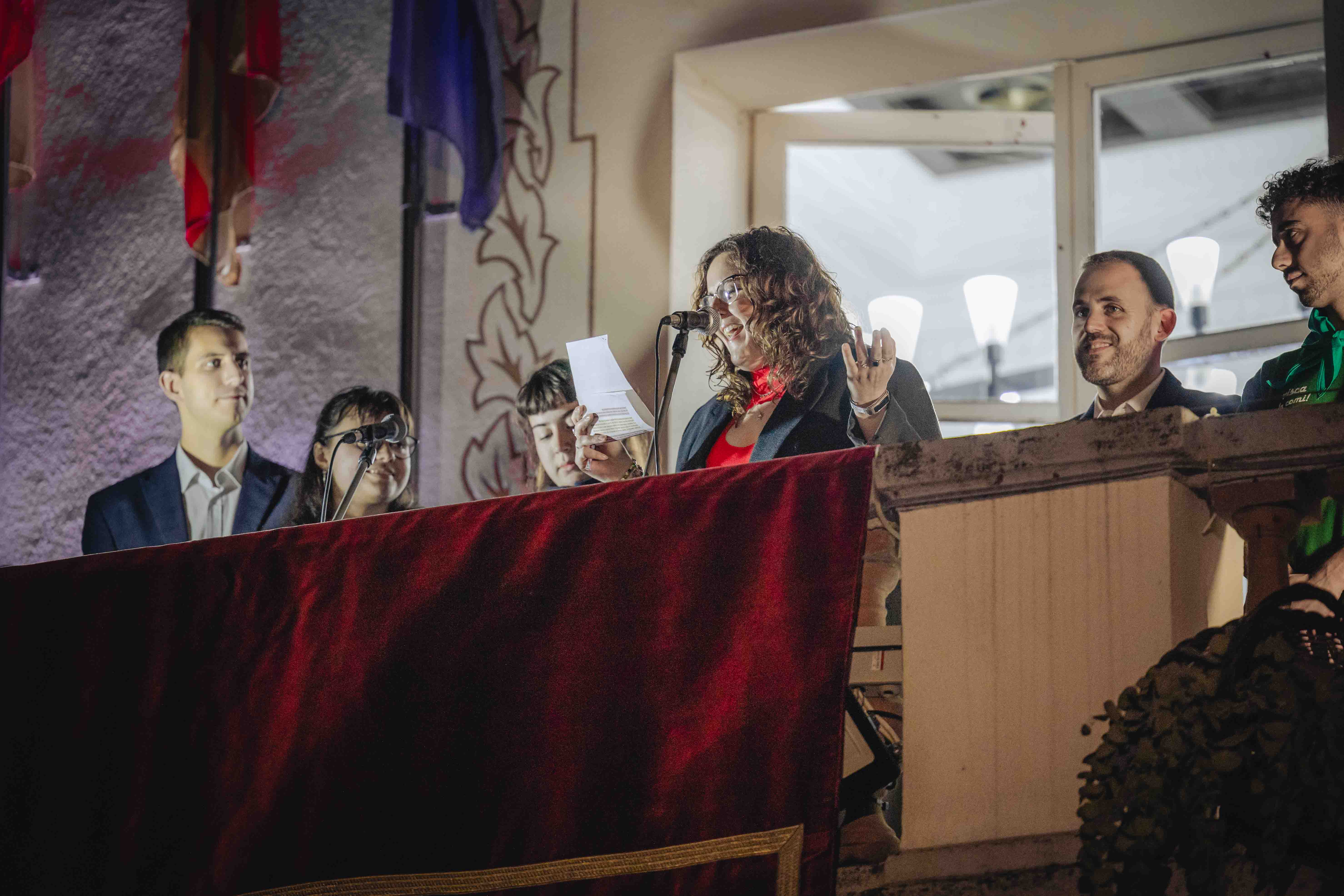 Batúcamela i l'AMCV al pregó de la Festa de Sant Martí 2024. FOTO: Arnau Padilla