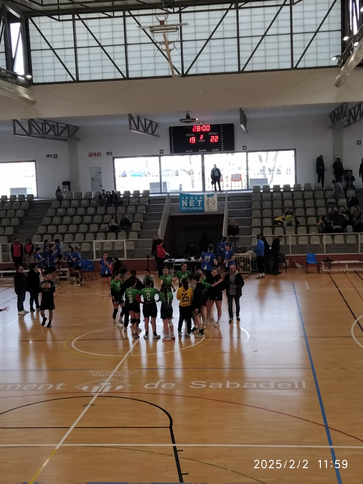 El femení del CH Cerdanyola celebrant la victòria. FOTO: Cedida